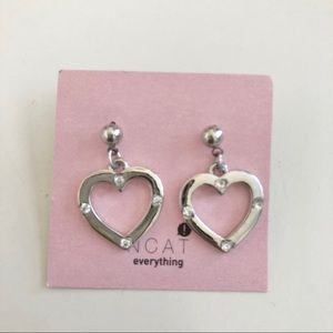 NEW Heart Earrings Silver